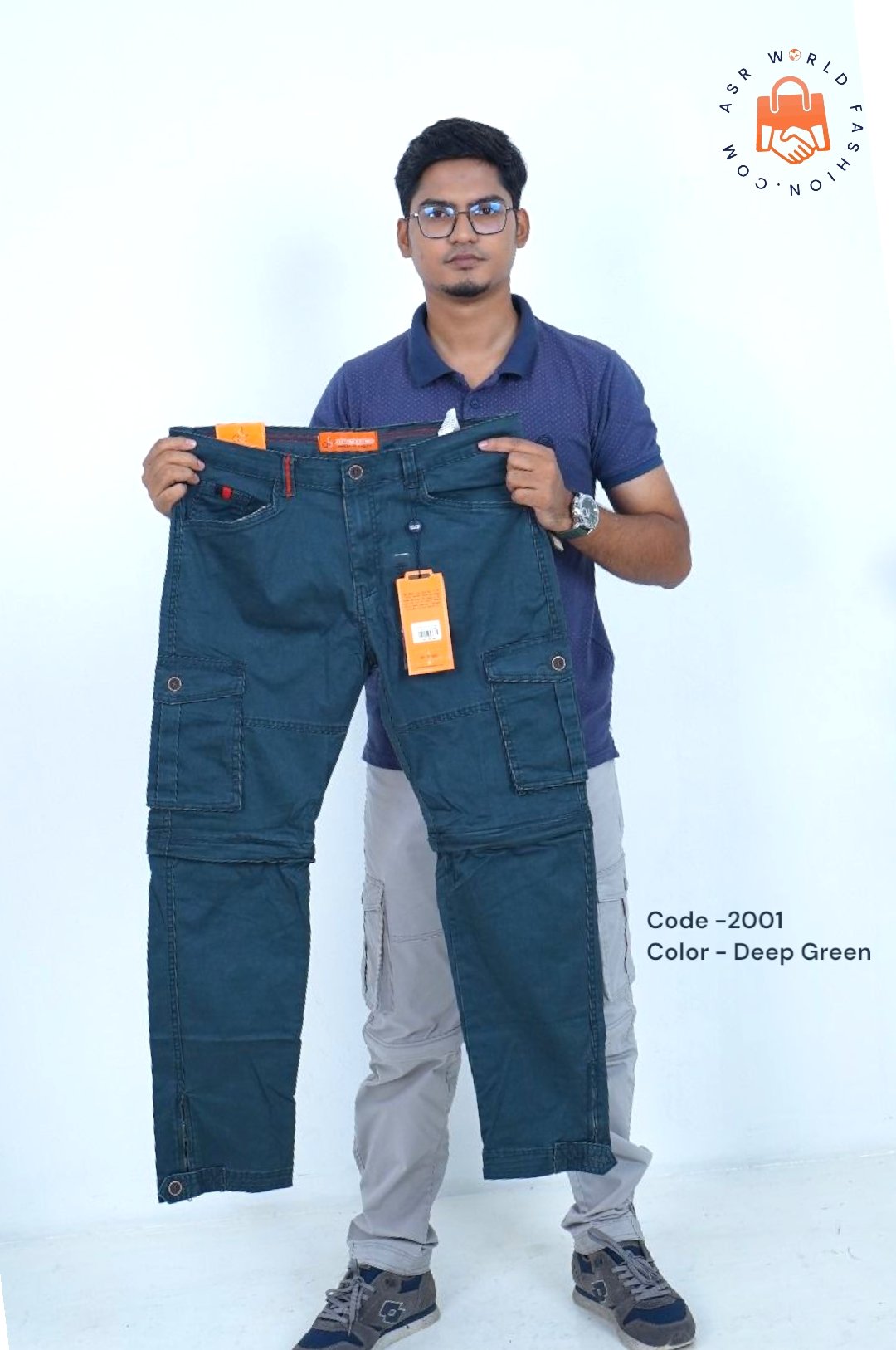 2 in 1 Cargo Pants (Deep Green)_2001